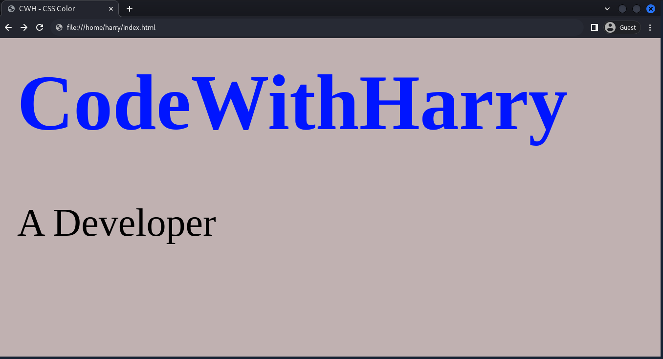 CSS Colors  CodeWithHarry