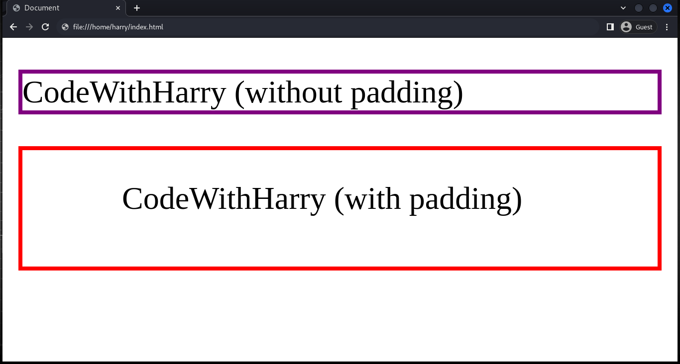 CSS Padding  CodeWithHarry