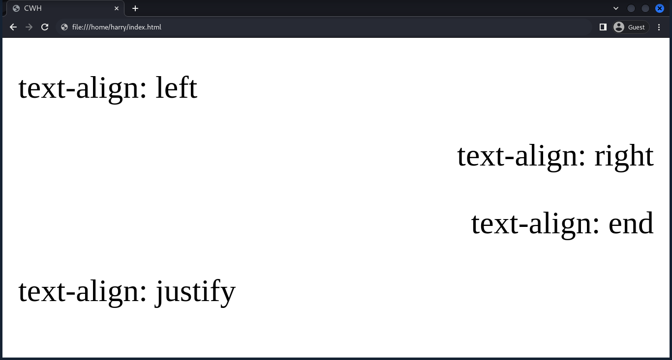 CSS Text Styling